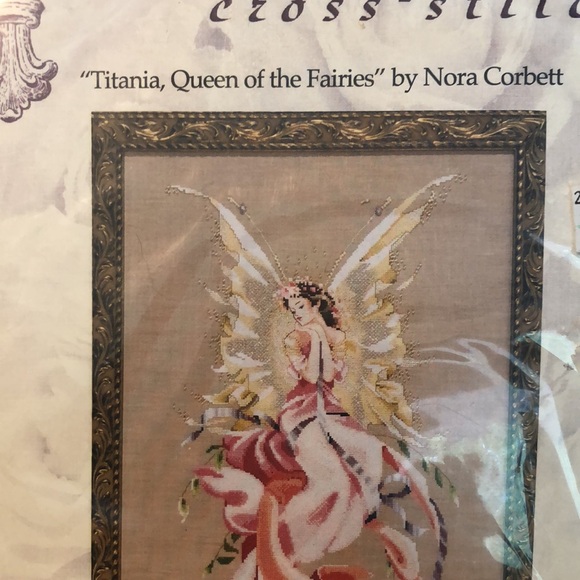 NIP Mirabilia “Titania, Queen of the Fairies” by Nora Corbett cross-stitch 18x11 - Picture 2 of 5